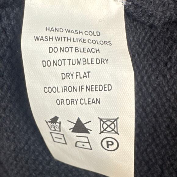 Carbon2Cobalt Black Cotton Cashmere Serendipity Sweater Textured Size L Elevated - Picture 8 of 9